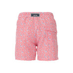 Twinkle Stars Swim Shorts // Red (X-Small)