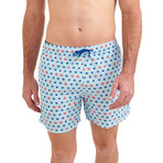 Frogy Line Swim Shorts // Blue (X-Small)