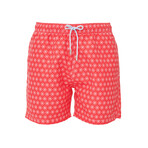 Sea Horse Swim Shorts // Red (X-Small)
