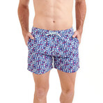 Clam Swim Shorts // Navy Blue (X-Small)