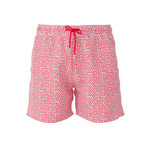 Twinkle Stars Swim Shorts // Red (X-Small)