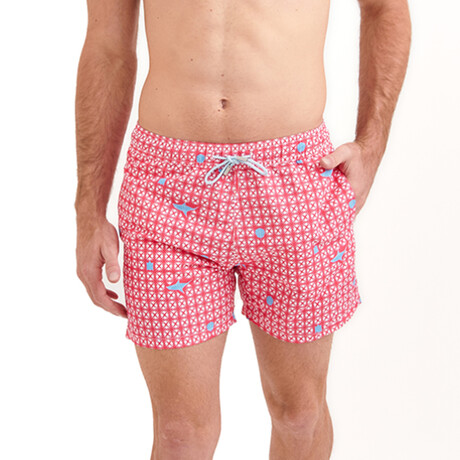 Origamix Swim Shorts // Pink (X-Small)