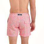 Twinkle Stars Swim Shorts // Red (X-Small)