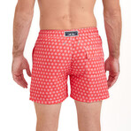 Sea Horse Swim Shorts // Red (X-Small)