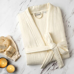 Kimono Muslin Bathrobe // Off White (Small/Medium)