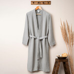 Kimono Muslin Bathrobe // Gray (Small/Medium)