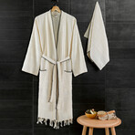 Sandro Peshtemal Bathrobe Set // Off White (Small/Medium)