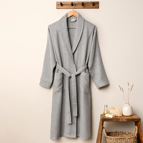Lycian Peshtemal Bathrobe // Gray (Small/Medium)