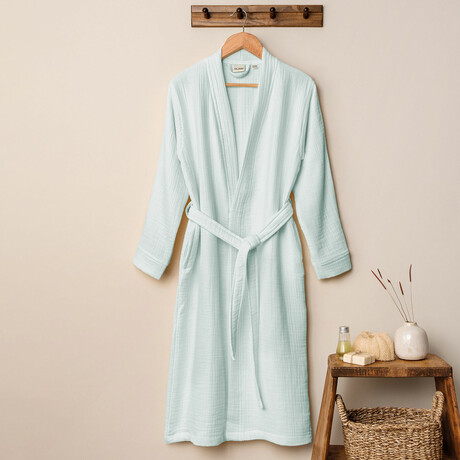 Kimono Muslin Bathrobe // Mint (Small/Medium)
