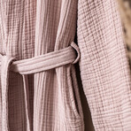 Kimono Muslin Bathrobe // Peach (Small/Medium)