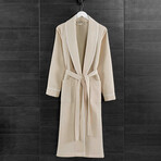 Soho Pique Bathrobe // Beige (Small/Medium)