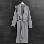 Soho Pique Bathrobe // Gray (Small/Medium)
