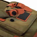 Biten Backpack // Olive + Brown