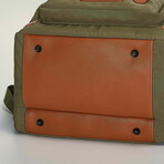 Biten Backpack // Olive + Brown