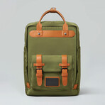 Biten Backpack // Olive + Brown
