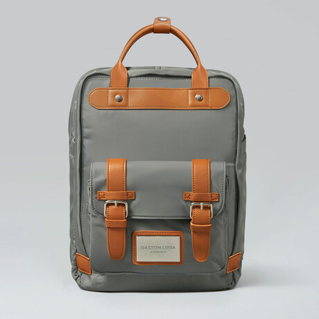Biten Backpack // Gray + Brown