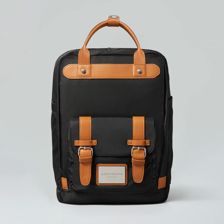 Biten Backpack // Black + Brown