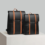 Splash Backpack + 16" Laptop Pocket // Black + Brown