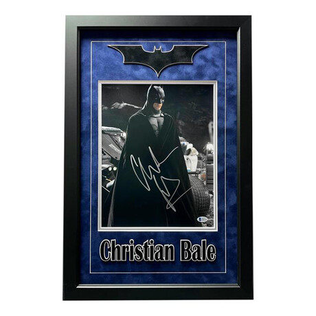 Christian Bale // Autographed "Batman" 11x14 Photo // Framed