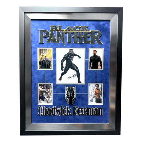 Chadwick Boseman // Black Panther // Signed + Framed 8x10 Photo Collage