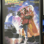 Michael J. Fox, Christopher Lloyd // "Back to the Future" DeLorean Autographed License Plate Collage // Framed