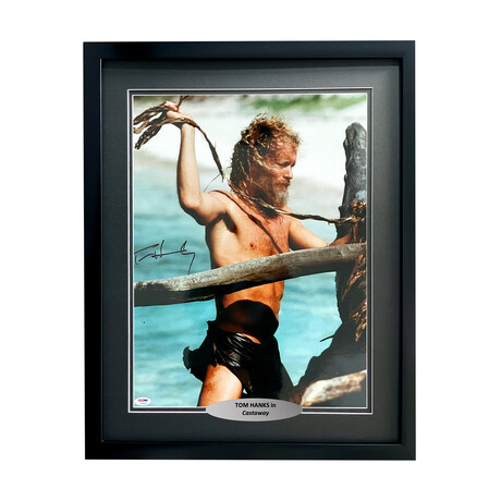 Tom Hanks // Signed "Castaway" 16x20 Photo // Framed