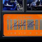 Michael J. Fox, Christopher Lloyd // "Back to the Future" DeLorean Autographed License Plate Collage // Framed