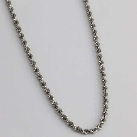 Sterling Silver Rope Chain Necklace // 3mm (18" // 6.4g)