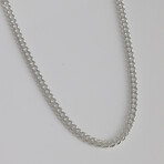 Sterling Silver Flat Cuban Link Chain Necklace // 4mm (18" // 18.6g)