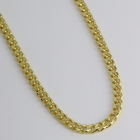 Gold Plated + Sterling Silver Chunky Cuban Link Chain Necklace // 6mm (20" // 26.8g)