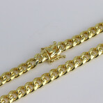 Gold Plated + Sterling Silver Chunky Cuban Link Chain Necklace // 6mm (20" // 26.8g)