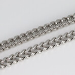 Sterling Silver Mega Franco Link Chain Necklace // 7mm // 32"