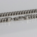 Sterling Silver Mega Franco Link Chain Necklace // 7mm // 32"