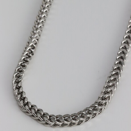 Sterling Silver Mega Franco Link Chain Necklace // 7mm // 32"