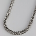 Sterling Silver Mega Franco Link Chain Necklace // 7mm // 32"