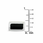 Luca Carati // D-Duke Sterling Silver + Onyx Rectangle Cufflinks // New