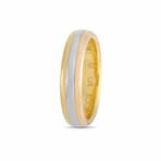 Cartier // 18K Yellow Gold + 18K White Gold + 18K Rose Gold Band Ring // Ring Size: 5 // Estate