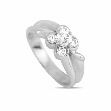 Van Cleef & Arpels // 18K White Gold + Diamond Ring // Ring Size: 5.25 // Estate