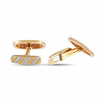 Mauboussin // 18K White Gold + 18K Rose Gold + 18K Yellow Gold Cufflinks // Estate