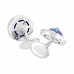 Antonellis // 18K White Gold + Mother of Pearl Cufflinks // New