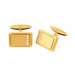 Chopard // 18K Yellow Gold Diamond Cufflinks // Estate