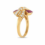 Mouawade // 18K Yellow Gold + Diamond + Ruby Ring // Ring Size: 6 // Estate