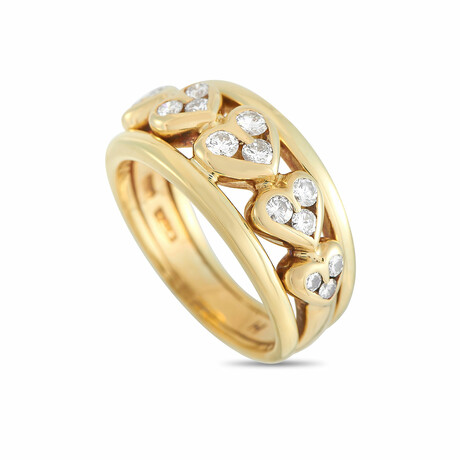 Damiani // 18K Yellow Gold + Diamond Ring // Ring Size: 6 // Estate
