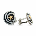 King Baby // Silver Eagle Star Cufflinks // New