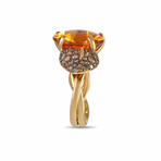 Chanel // 18K Yellow Gold + Brown Diamond + Citrine Ring // Ring Size: 5.5 // Estate