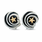 King Baby // Silver Eagle Star Cufflinks // New