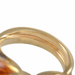 Chanel // 18K Yellow Gold + Brown Diamond + Citrine Ring // Ring Size: 5.5 // Estate