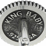 King Baby // Silver Liberty Headdress Concho Cufflinks // New