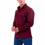 Flannel Shirts // Burgandy (XS)