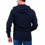 Hooded Flannel // Navy Blue (M)